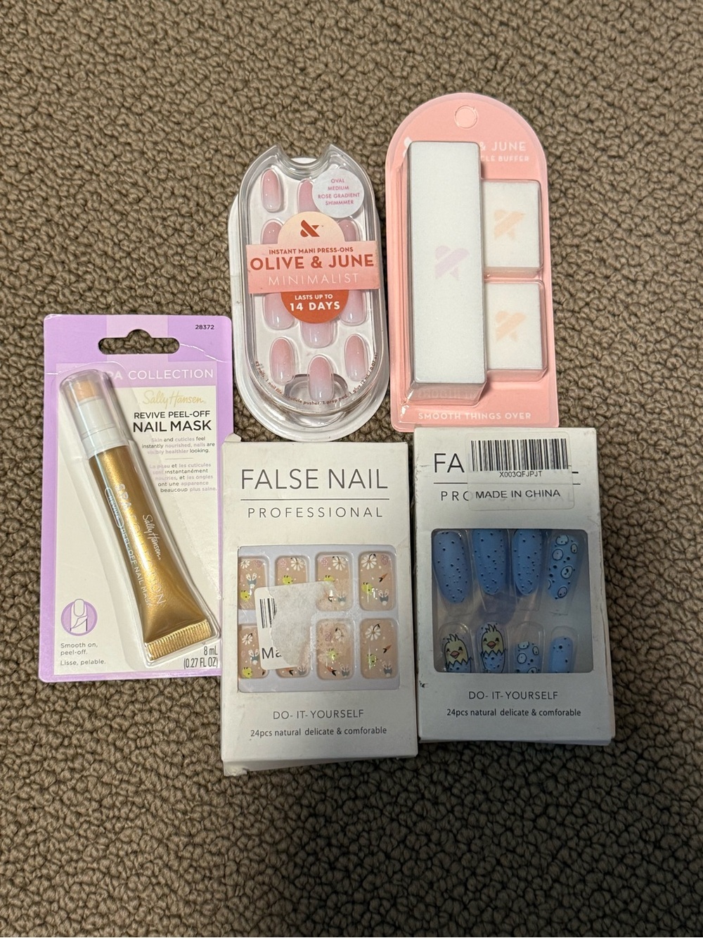 Olive & June Pink Minimalist Press-On Nails - Elegant Oval Set